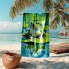1PC Custom Name Frog Lily Pad Beach Towel Highly Absorbent And Sand-Resistant Towel for Swimming, Pool, Yoga, And Travel Lightweight