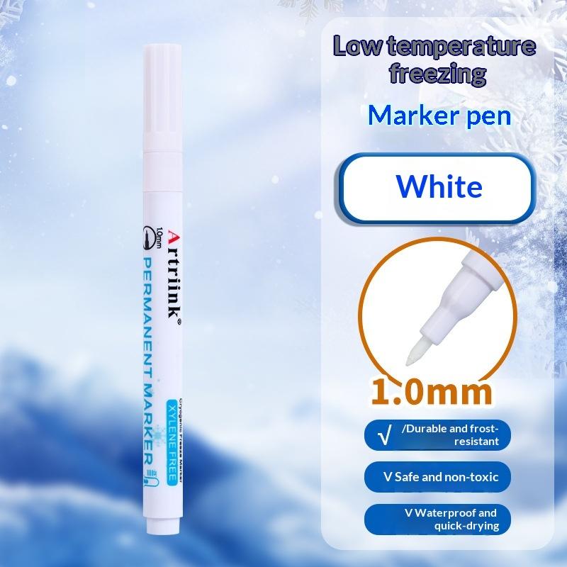 1 Stück Gefriergerät Marker Stift Wasserdicht Permanent Ölbasierter Marker Schnelltrocknend Niedrige Temperatur -25°C Lebensmittelaufbewahrung Etikettenstift Für Gefrierschrank
