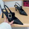 Fashion Pointed Toe Women Sandals High Heels Elegant Shoes Summer Dress Fashion Stilettos Woman Shoes 2025 New Trend Party Mujer Zapatos