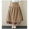 Vintage Mori Baumwolle Leinen Patchwork Spitze Röcke Alles Passend Elastische Taille Japanische A-Linien Damenröcke
