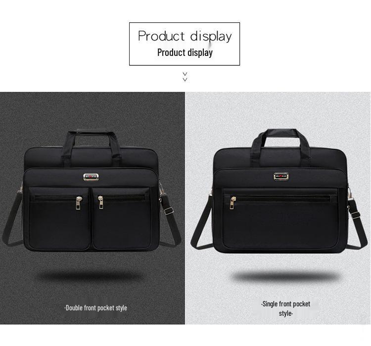 Men's 20" Oversized Waterproof Oxford Messenger Bag - Durable Business & Travel Briefcase