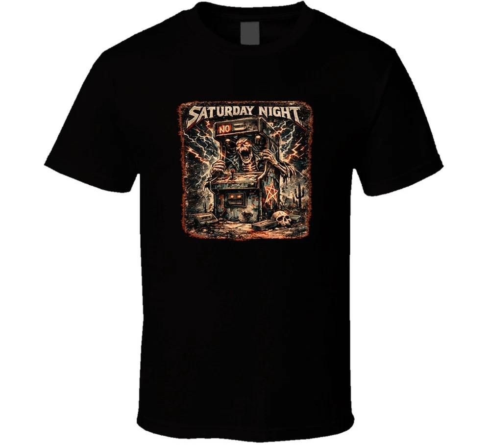 Saturday Night At The Arcade Retro Horror T Shirt