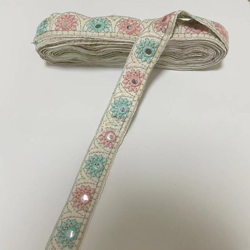 1 Yards Embroidery Lace Ribbon Trim Fabric DIY Sewing Clothes Dress Wedding Party Decoration Accessories
