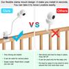 AOZTSUN Baby Monitor Mount, Compatible with Babysense HD S2/V43 Monitor and Other Baby Monitors, 1/4" Screw Hole, 15.7-inch Flexible Clip Clamp Mount,
