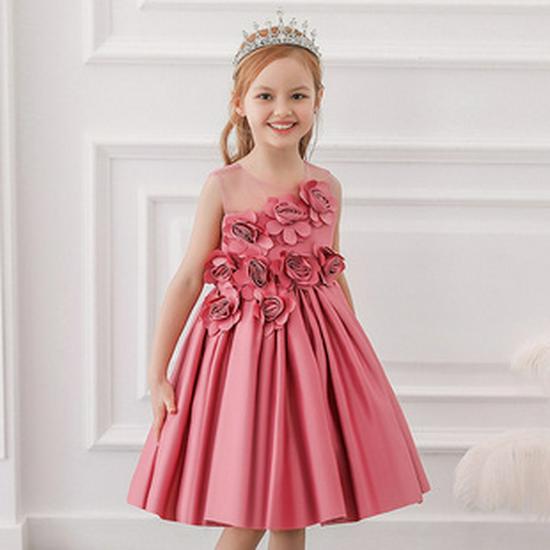 Children's Tulle Flower Girl Princess Gown - Little Girl Performance Dress