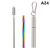 1/3Pcs Reusable Telescopic Straw 304 Stainless Steel Metal Straw With Cleaning Brush Portable Drinking Straw Set For Travel