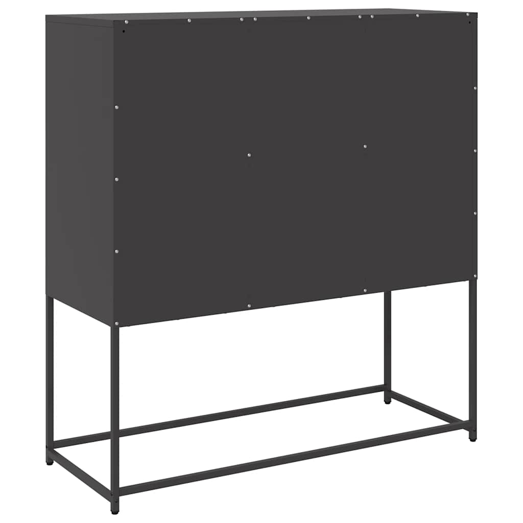 Sideboard in Black 100.5 x 39 x 107 cm Cold Rolled Steel