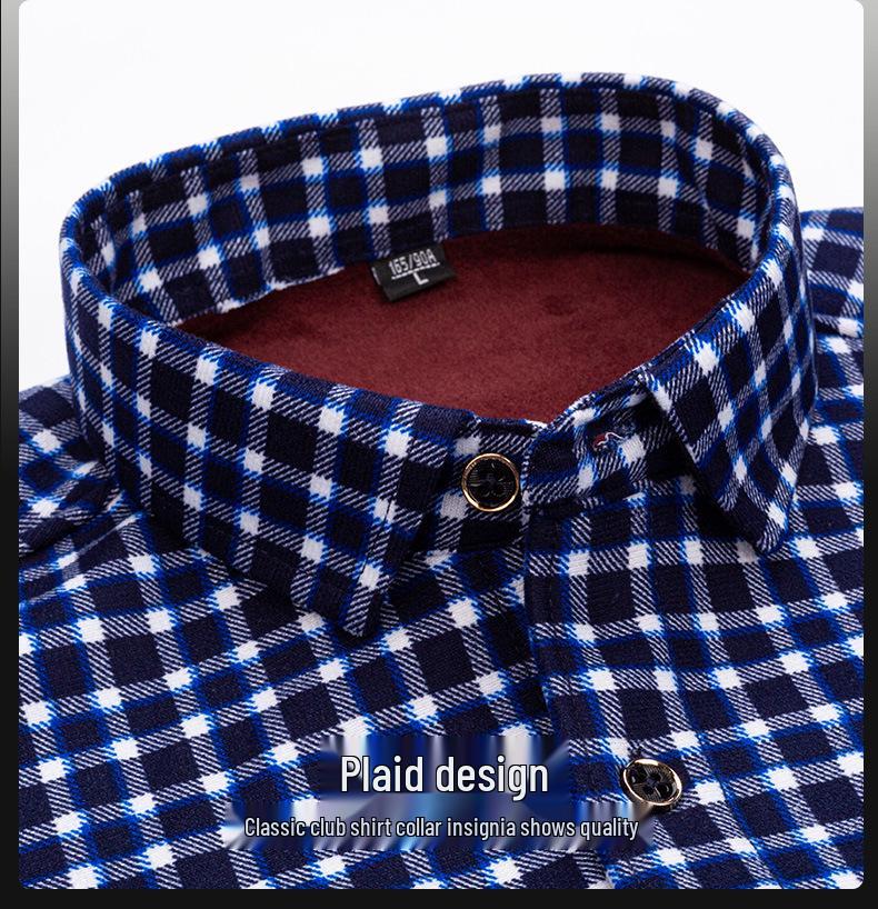 Cămașă groasă cu carouri și căptușeală din fleece pentru bărbați pentru Toamnă/Iarnă – Opțiuni multicolor disponibile