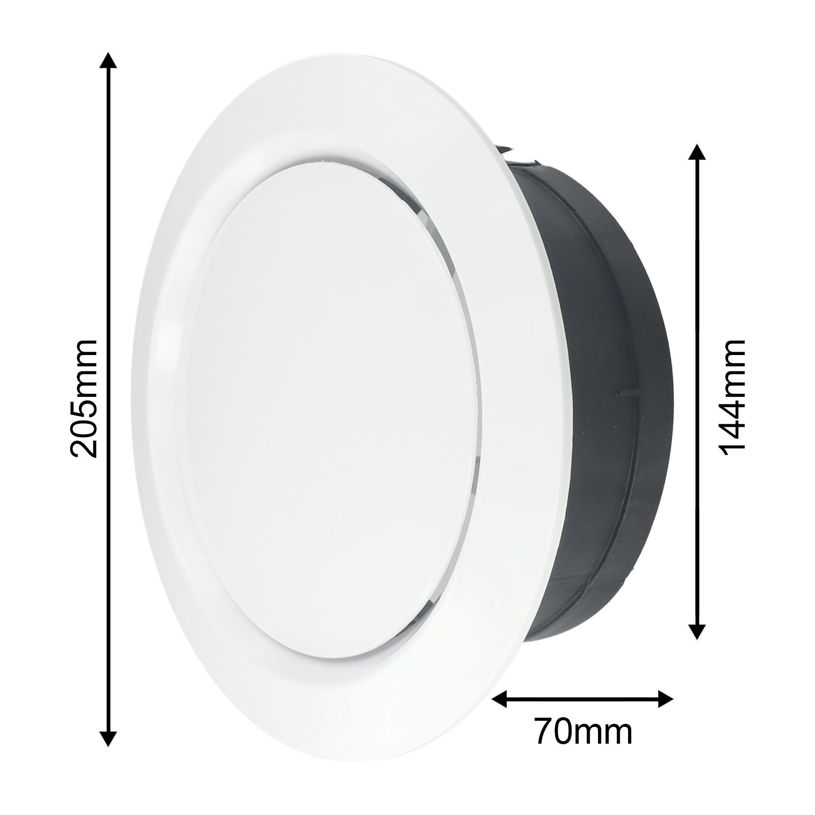 

Простая установка, простая диффузорная вентиляционная решетка, крышка из высококачественного АБС-пластика 150MM