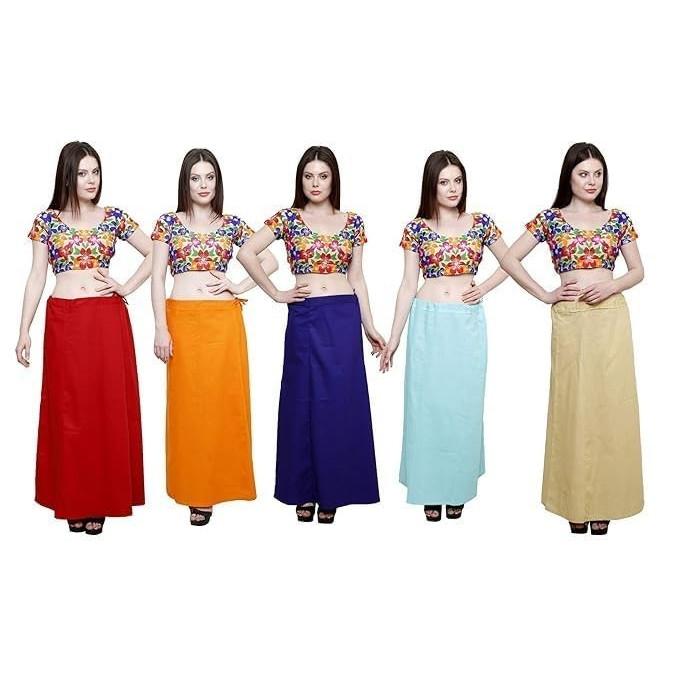 Cotton Saree Petticoat Innerskirt Women Readymade