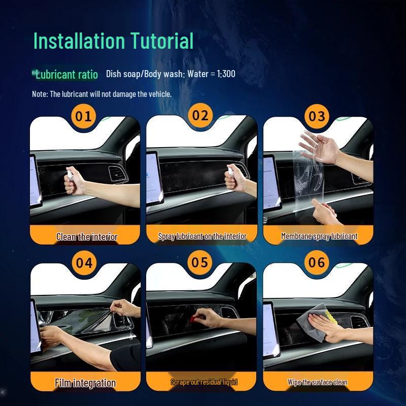 Jetta VS5/VS7 Interior Decorative Sticker for Models 19-25: Screen, Console, Gear Shift Protection.