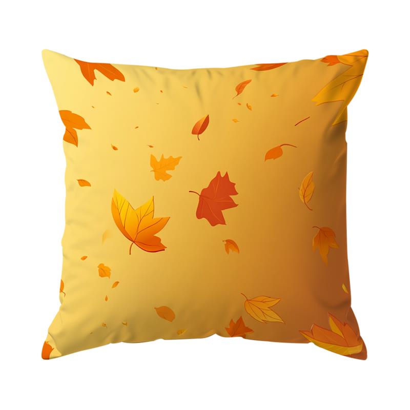 1Pc Autumn Fallen Leaves Pillow Cover For Home Living Room Bedroom Sofa Office Decorative Pillowcase Soft Throw Pillows 45X45Cm