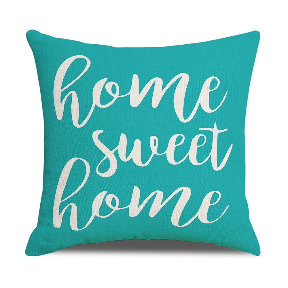 Simple Household Items Letter Geometric Print Square Pillowcase Car Cushion Sofa Pillowcase