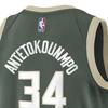 Nike X NBA Jugend Giannis Antetokounmpo Schnelltrocknend Atmungsaktiv Basketballtrikot Kinder Trikots Grün 3Z2B7BX2P00-BCKGA