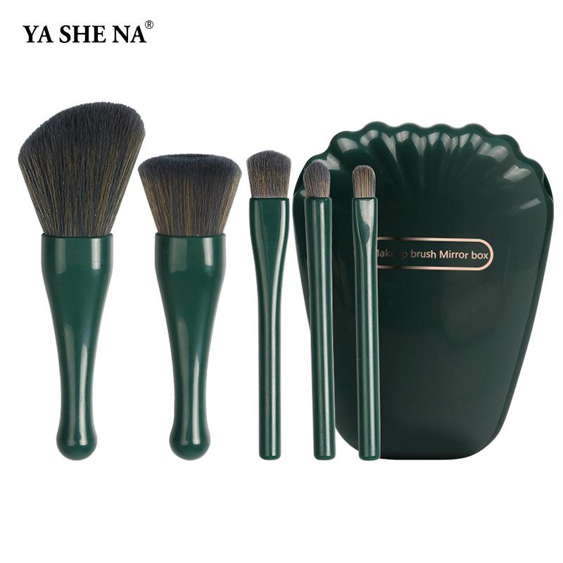 

Yasna Portable Makeup Brush Set with Mirror - Complete Contouring and Beauty Tools