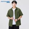 Jeanswest Men's Summer Cool-Feel Wrinkle-Resistant Loose Shirt