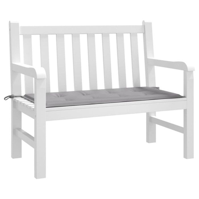 VidaXL Coussin de banc de jardin gris 120x50x3 cm tissu oxford 43194