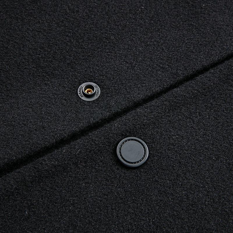 FAPAI Men's Winter Wool Blend Lapel Overcoat