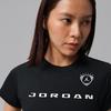 Women's Jordan T Shirts Women's Black Crew Neck Moderate