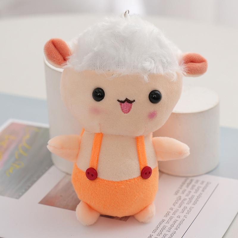 Cute Curly Sheep Keychain Plush Toy Colorful And Soft Backpack Accessory