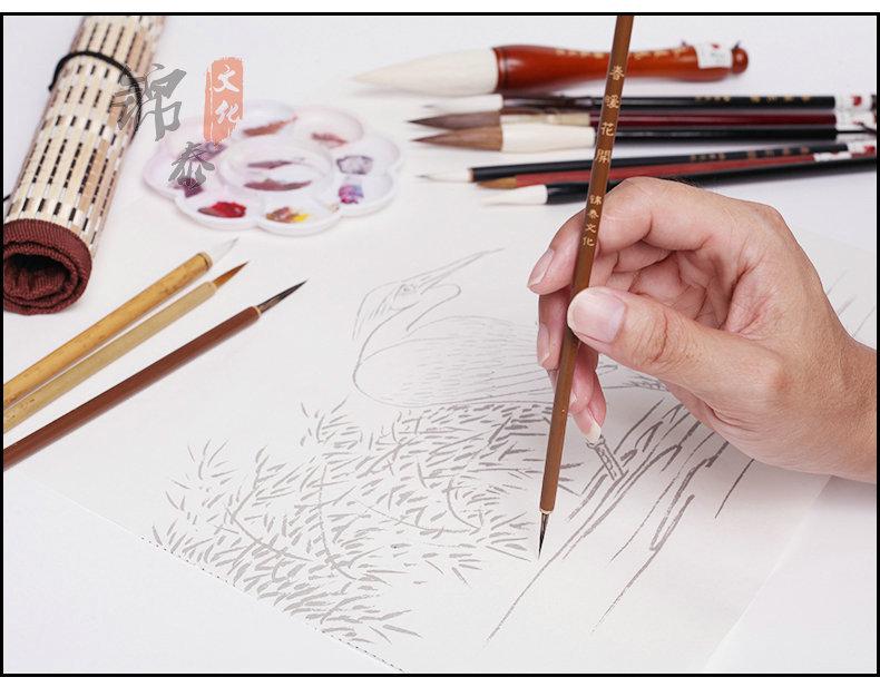 Jintai Traditionelles Chinesisches Mal- und Kalligraphie-Pinselset - Borsten-, Wolfs- und Schafshaarpinsel für Schüler, Vier Schätze des Gelehrtenzimmers
