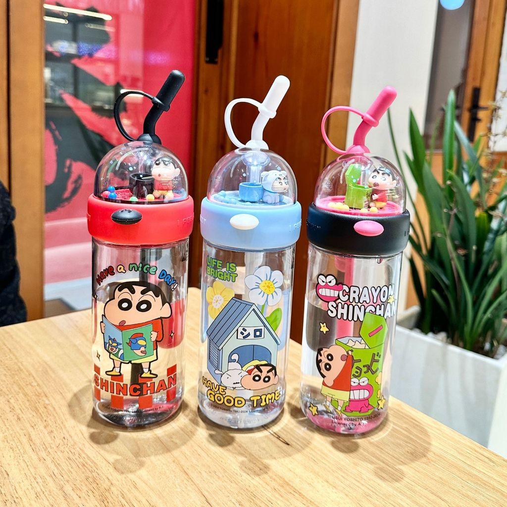 Crayon Shin Chan Tritan Kids Drinking Cup With Straw For Outdoor Travel And Gift