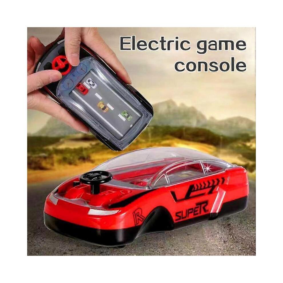 (Red)Handheld Racing Car Game Realistics Steering Wheel Car Toy Kids Birthday Present