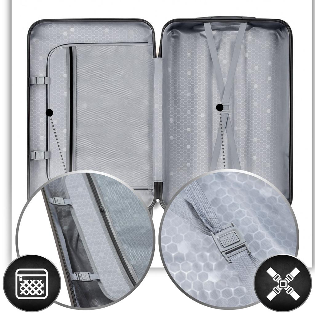 Zestaw walizek 4w1 CONSEÉ żółty