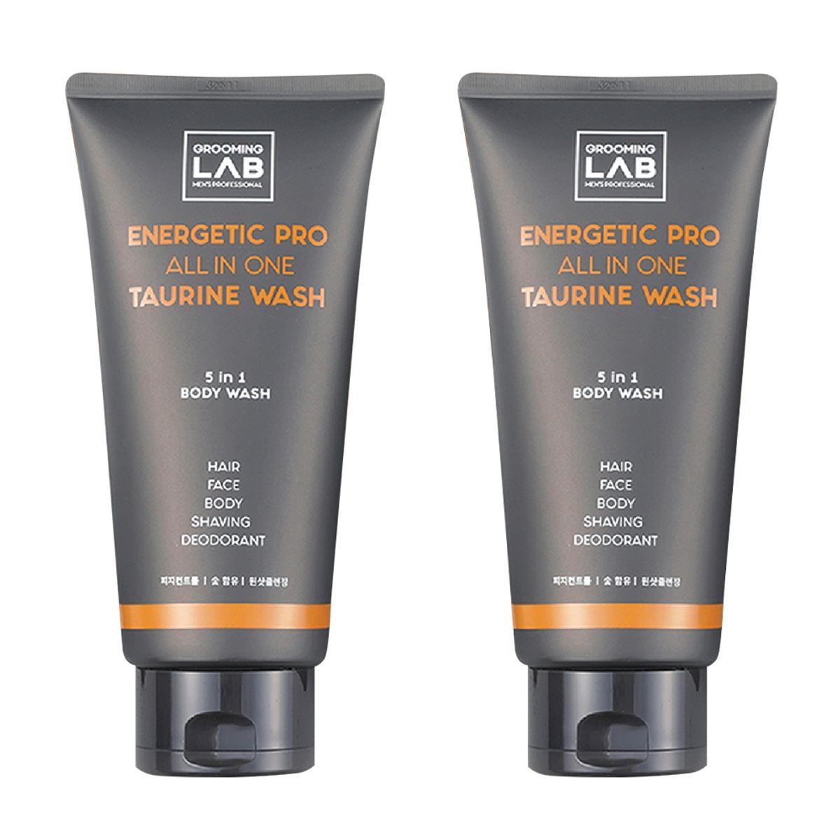 Men s Energetic Pro All-in-One Taurine Body Wash 300ml x 2