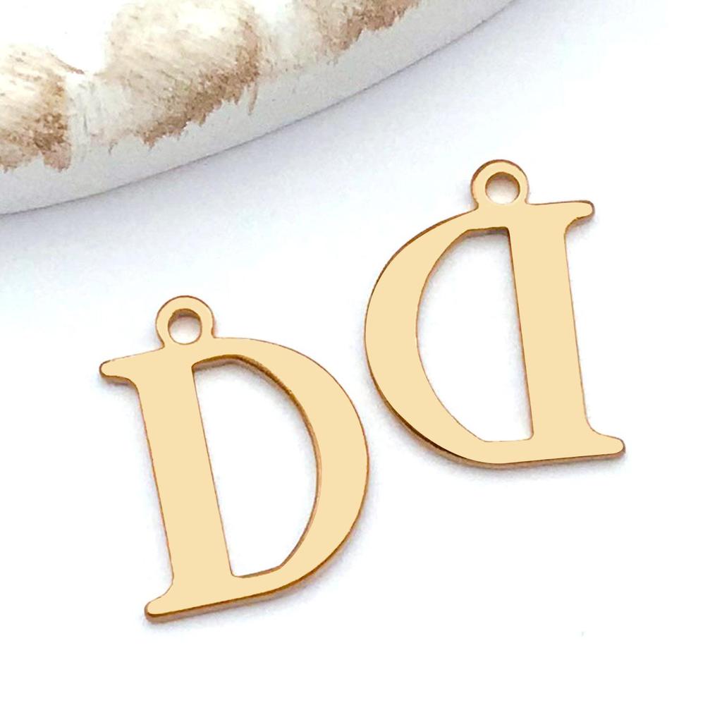 Stainless Steel Alphabet Pendant Jewelry Accessories for DIY Necklaces, Bracelets & Earrings