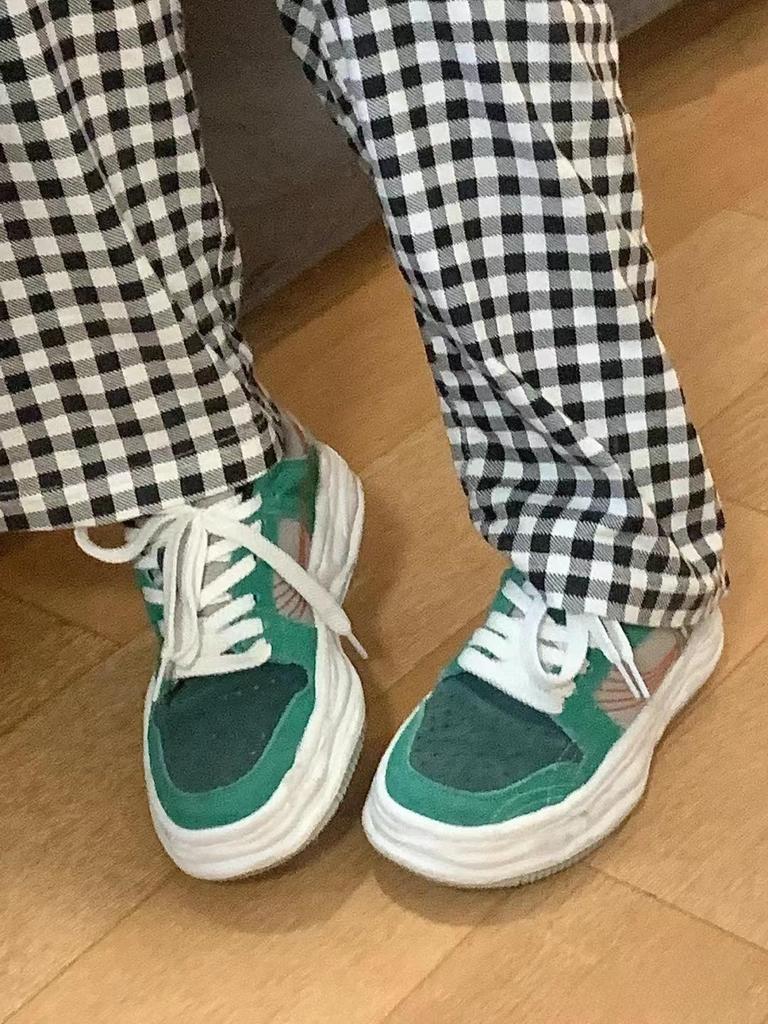 "Damskie spodnie piżamowe w kratę": Nowy Wiosenno/Jesienny Styl Koreański, Luźny i Swobodny na Zewnątrz lub do Domu."