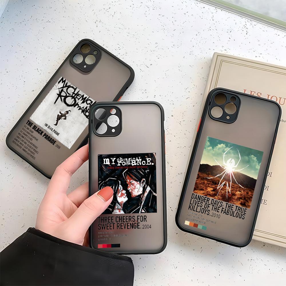 My Chemical Romance Phone Case For iPhone 16 15 14 13 12 11 Mini Pro Max X XR XSMax 7 8 Plus Matte Transparent Back Cover