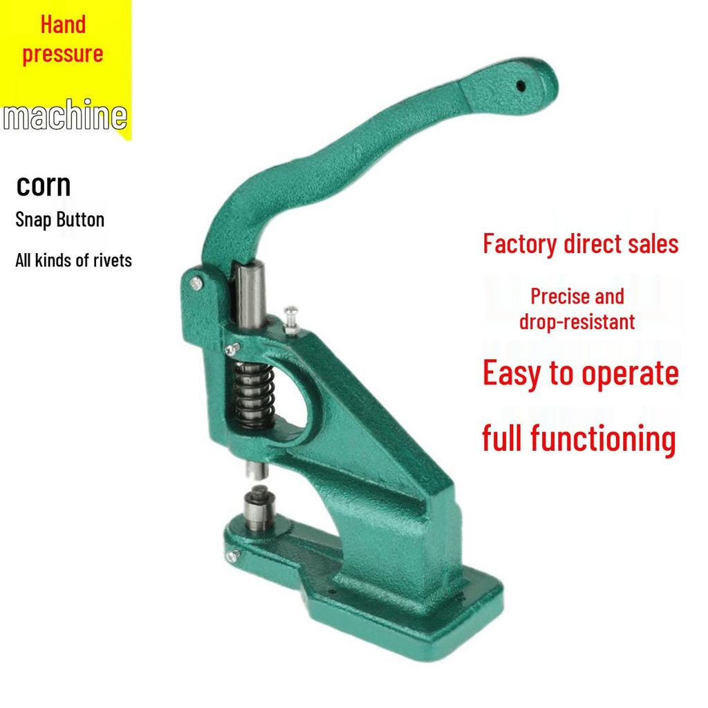 Hand-Operated Button Press & Eyelet Installation Tool