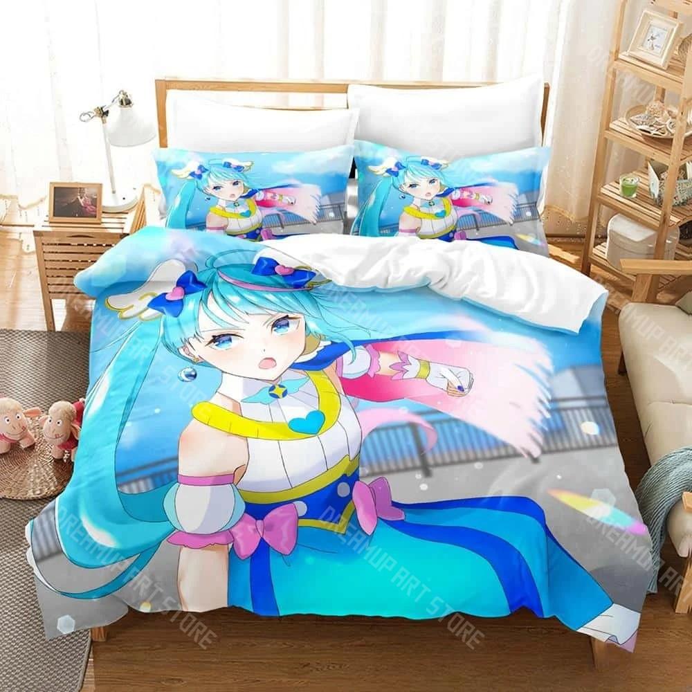3D Printed Sora Harewataru Glitter Force PreCure Bedding Set for Boys Girls Duvet Cover Twin Queen King Full Single Double Sizes