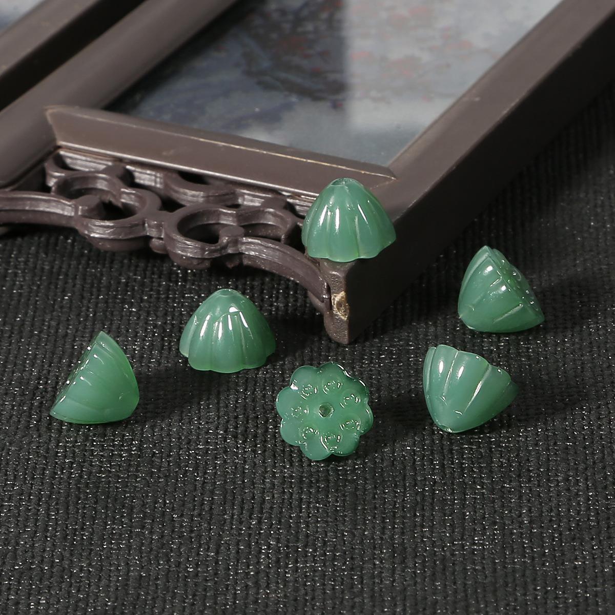 

10 мм Стеклянная коробочка лотоса в древнем стиле шпилька для волос для DIY головного убора Ханфу Price for 10 Pieces