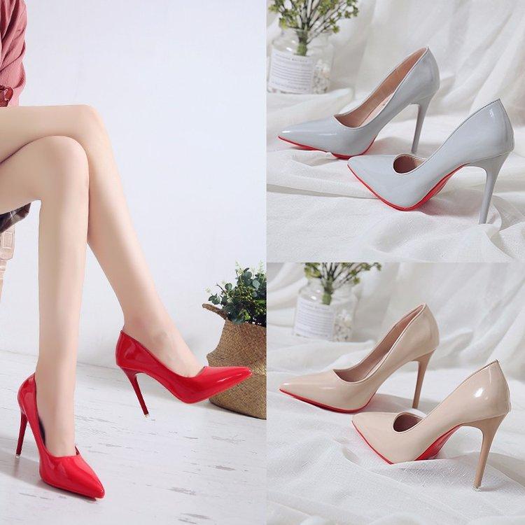 Moda Tacchi Alti 35-45 Taglie Forti Scarpe da Donna 10cm Stiletto Sottile Scarpe da Banchetto Matrimonio Sexy Punta a Punta Scarpe da Festa da Donna