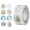 500 Cute Hand-Painted Animal Sticker Labels - Round Decorative Sealing Stickers