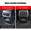 for CRV 2017-2022 Rear Air Condition Vent Outlet Cover Trim Sticker, Carbon Fiber Grain Style Interior Decorative Panel Frame Accessories for Honda