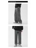 Herren Japanischer Stil Helle Farbe Weite Beine Kordelzug Jeans mit Elastischem Bund, Lockere Gerade Passform, Bodenlang Lässige Trendige Hose