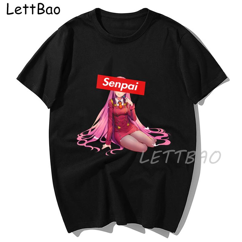 Darling In The Franxx Anime Vintage Tees Funny T Shirt Zero Two Hentai O Neck