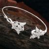 Bangle Crystal Stone Cubic Zirconia Elf Princess 925 Sterling Silver Charm Bracelet Movie Jewelry Women Gift