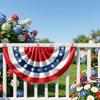 Fan Shaped Polyester Banner Festival Hanging Flag Yard Party Layout Ornament