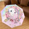 1PC unicorn flowers Umbrella-8-Rib Reinforced, Automatic Open, Lightweight & Durable, Cute Fashion Accessory for Outdoor, Beach or Casual Use, Beach U