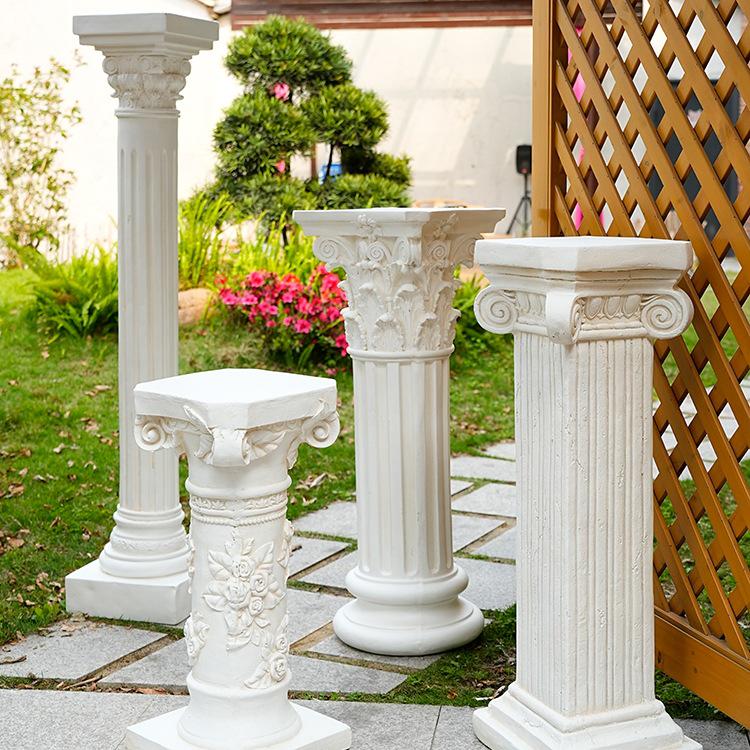 Europäischer Römischer Säulen Blumentopf: Retro Garten Hochzeitsdekoration Ornament