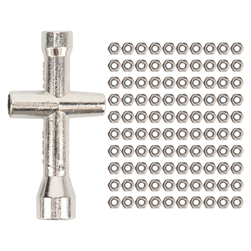 1Celsius24 M2 Locknut Metal Lock Nut Selflocking Nut with   Wrench for   Scx24  90081(Black )