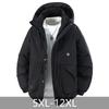 Plus Size 5XL-12XL Fashion Winter Men's Jackets Hooded Waterproof Casual Loose Thick Warm Oversize Outerwears Men Coat
