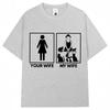 Funny Your Wife My Wife Cat Lady Graphic TShirts Unisex Unisex Fashion Creativity Short Sleeve Oversized Soft Cotton Casual T Shirt
