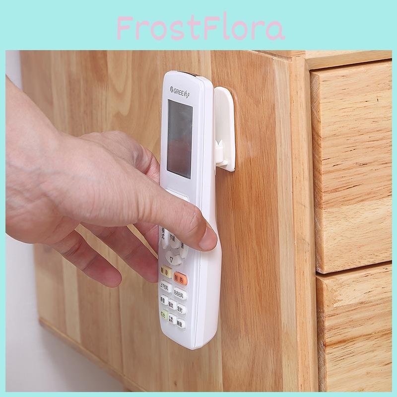 Modern Plastic Adhesive Hooks Wall Mounted Remote Holder For Electronics Storage 2pc