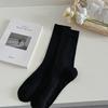 Miu Stacking Socks Children'S Gray Medium Tube Socks Spring And Summer Thin Solid Color Versatile Cotton Socks Summer Stockings Women'S Stockings