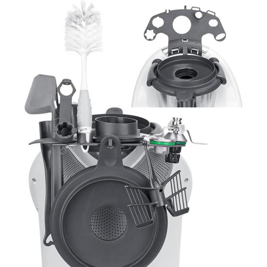 

Стеллаж для хранения аксессуаров для кухонной машины для Vorwerk TM5 TM6, черная столешница, кухонные инструменты, органайзер для посуды, держатель, кухонные принадлежности